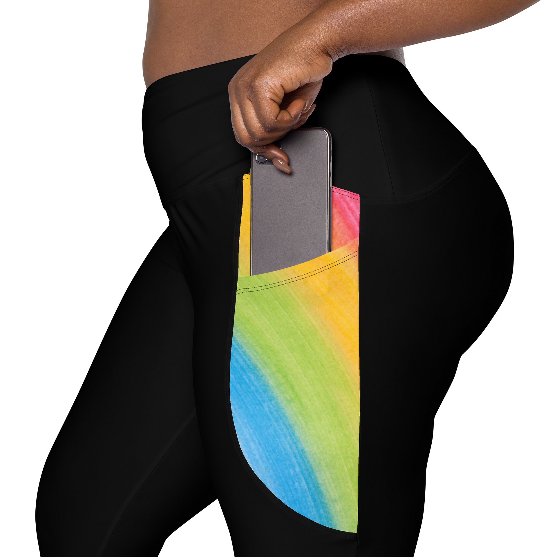 Bród Meaning Pride | Crossover Semi Compression Workout Leggings with Pockets & Sun protection product image (6)