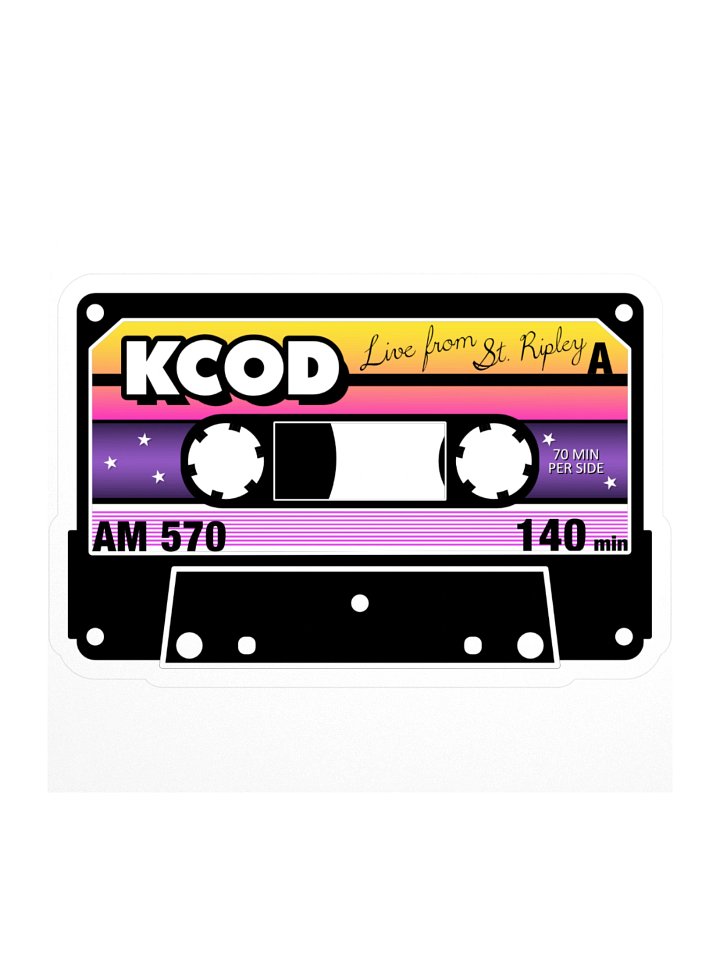 KCOD After Dark Cassette Sticker product image (1)