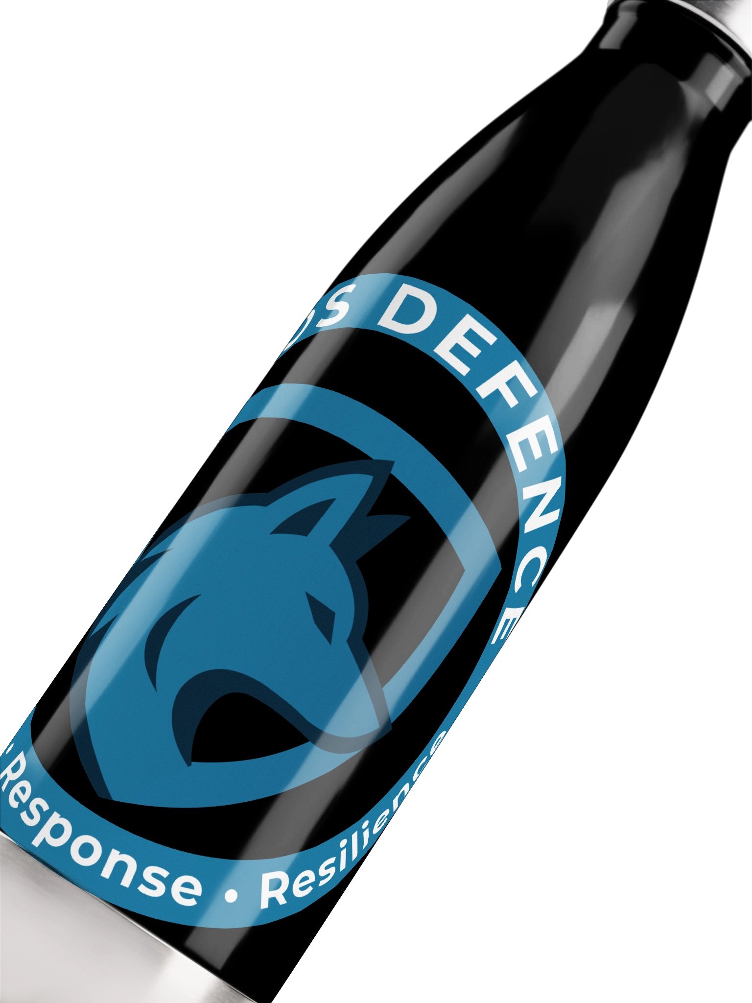 Lykos Defence Wolf Logo Stainless Steel Water Bottle product image (5)