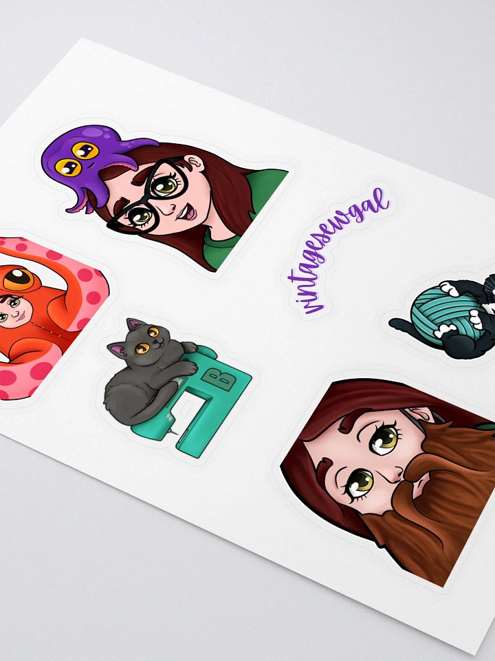 VintageSewGal Emote Sticker Sheet product image (2)