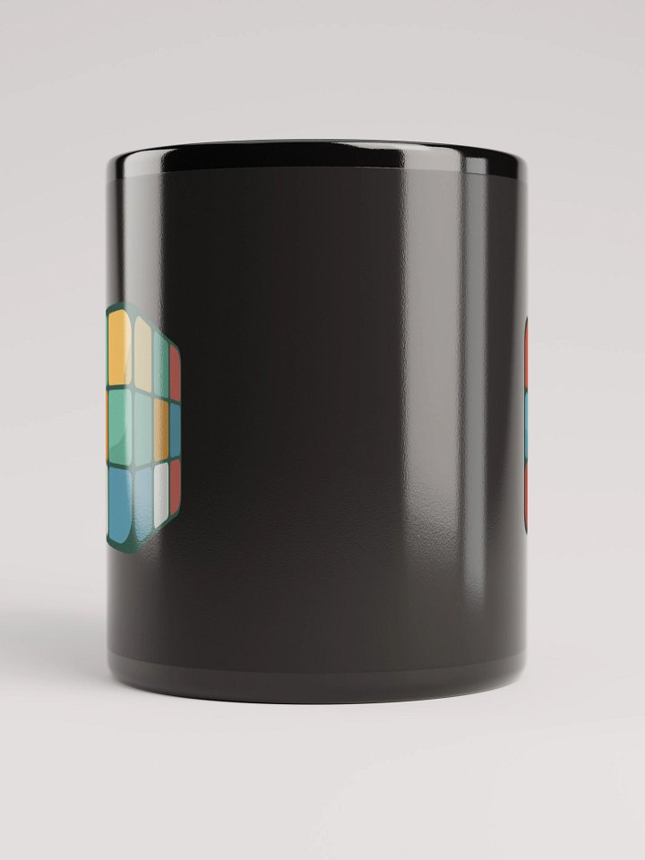 70s Rubiks Cube Black Coffee Mug - Double Sided Print product image (3)