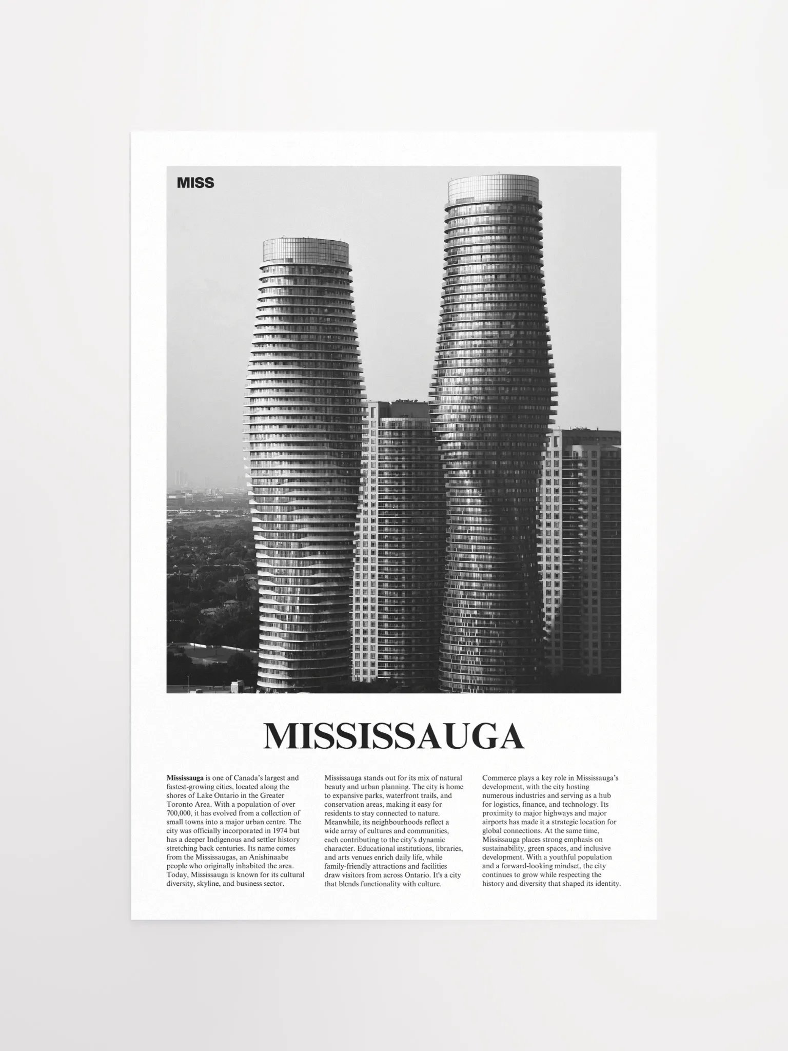 Mississauga 01 Newspaper Poster product image (5)
