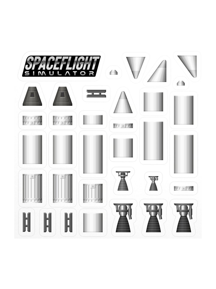 Rocket parts stickers product image (1)