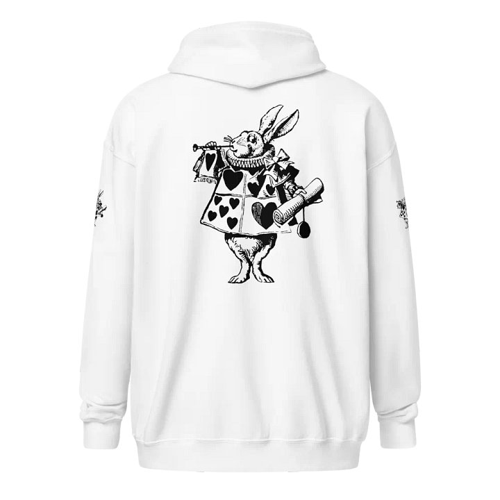 White Rabbit Unisex Zip Hoodie - Alice Collection product image (1)