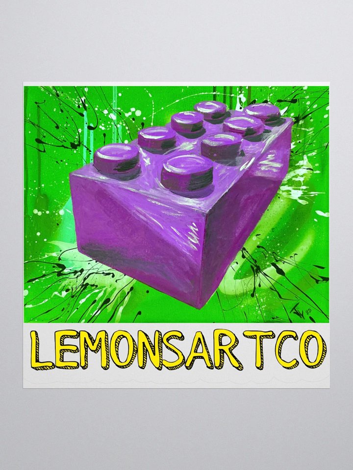POP Brick (Purple Brick/Green Background) Sticker product image (1)