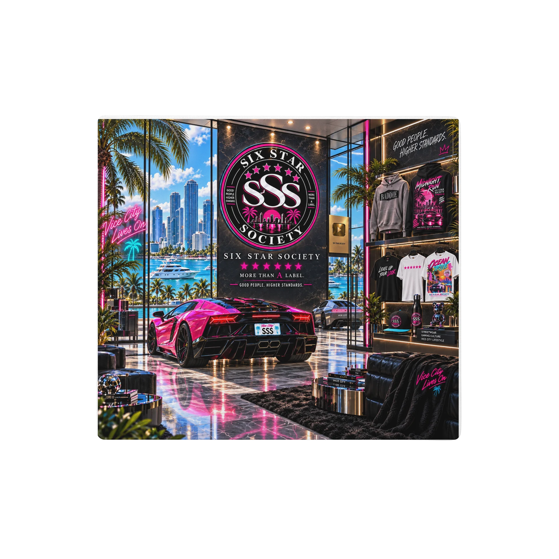 Six Star Society Vice City Desk Mat product image (1)
