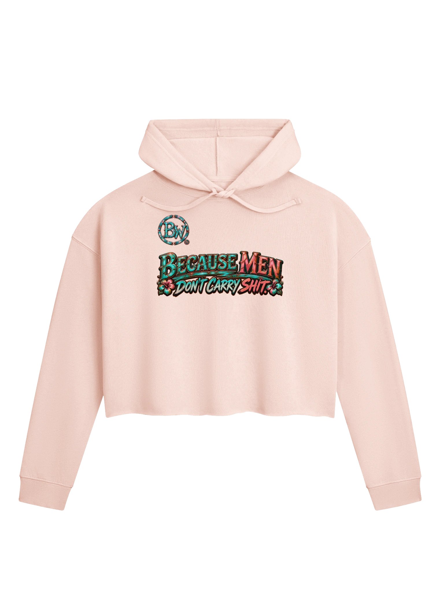 BROKEN WOMEN!™ — BECAUSE MEN DON’T CARRY SHIT — CROPPED HOODIE product image (1)