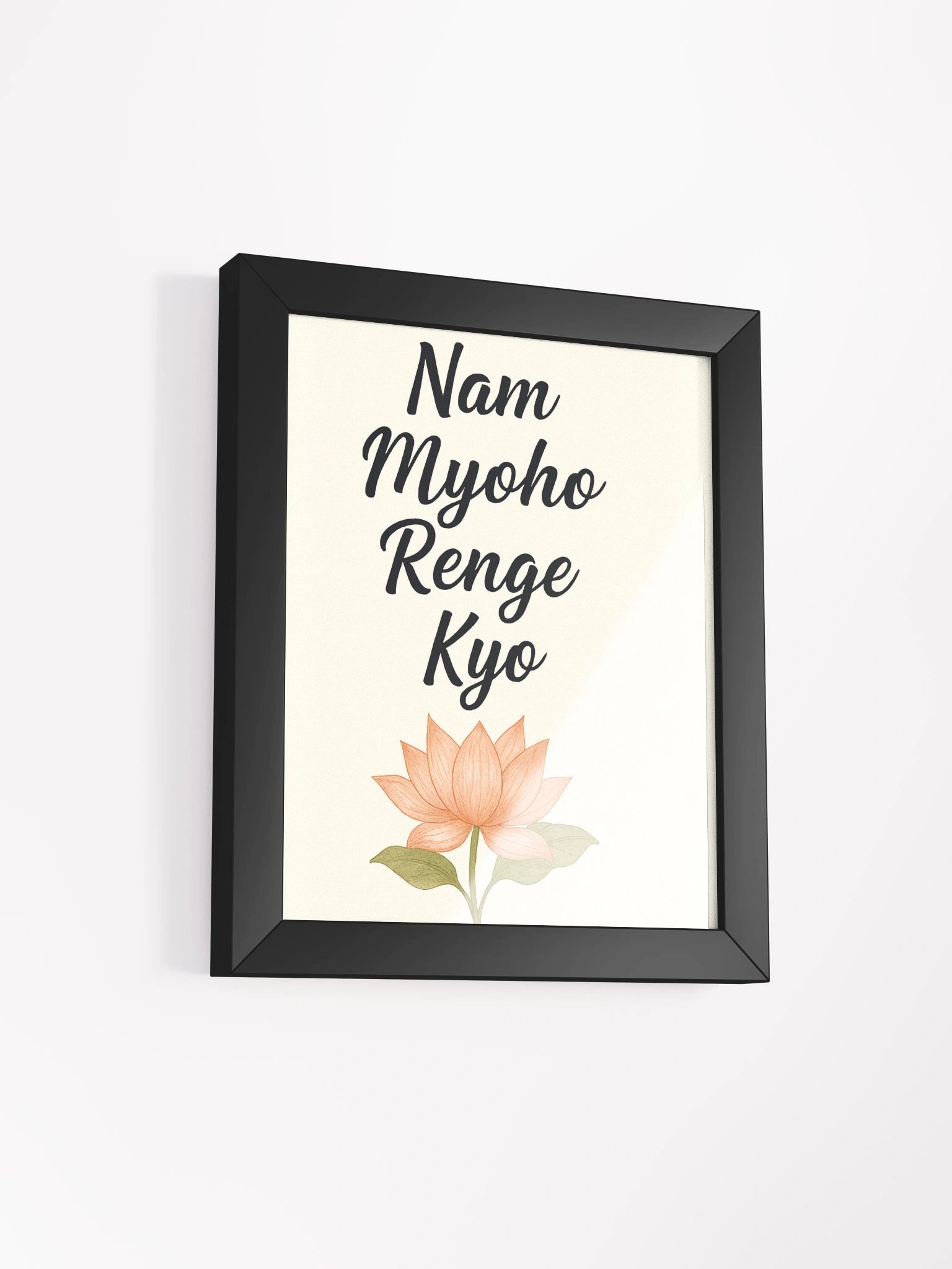 Nam Myoho Renge Kyo Lotus Wall Art – Framed Inspiration product image (2)