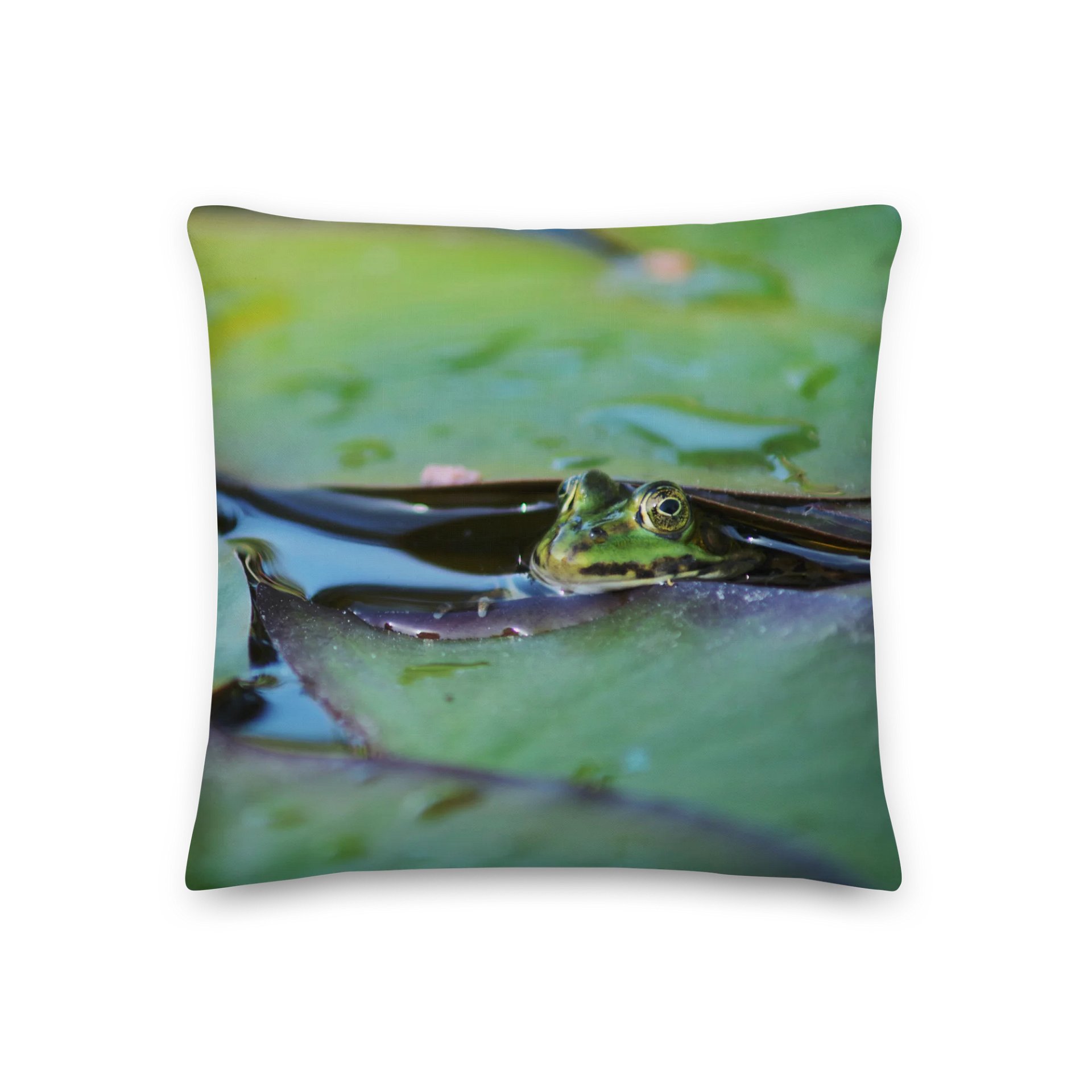 Premium pillow - Frog under lily pad product image (3)