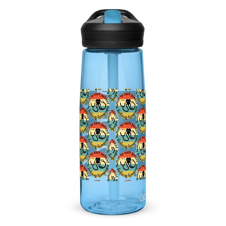 Bringing humor to each patient individually Repeating Pattern Water Bottle product image (17)