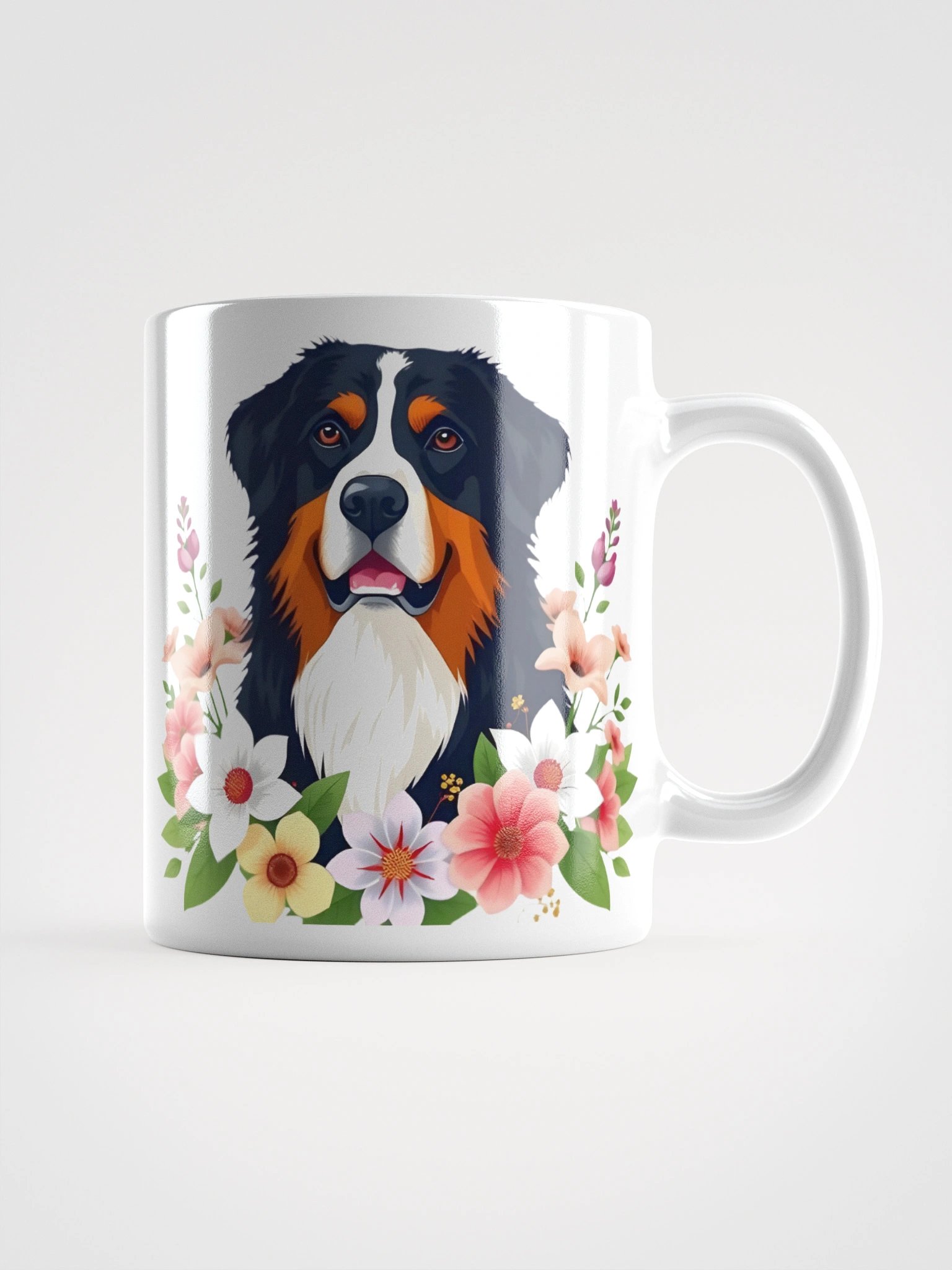 Floral Bernese Mountain Dog Mug product image (1)