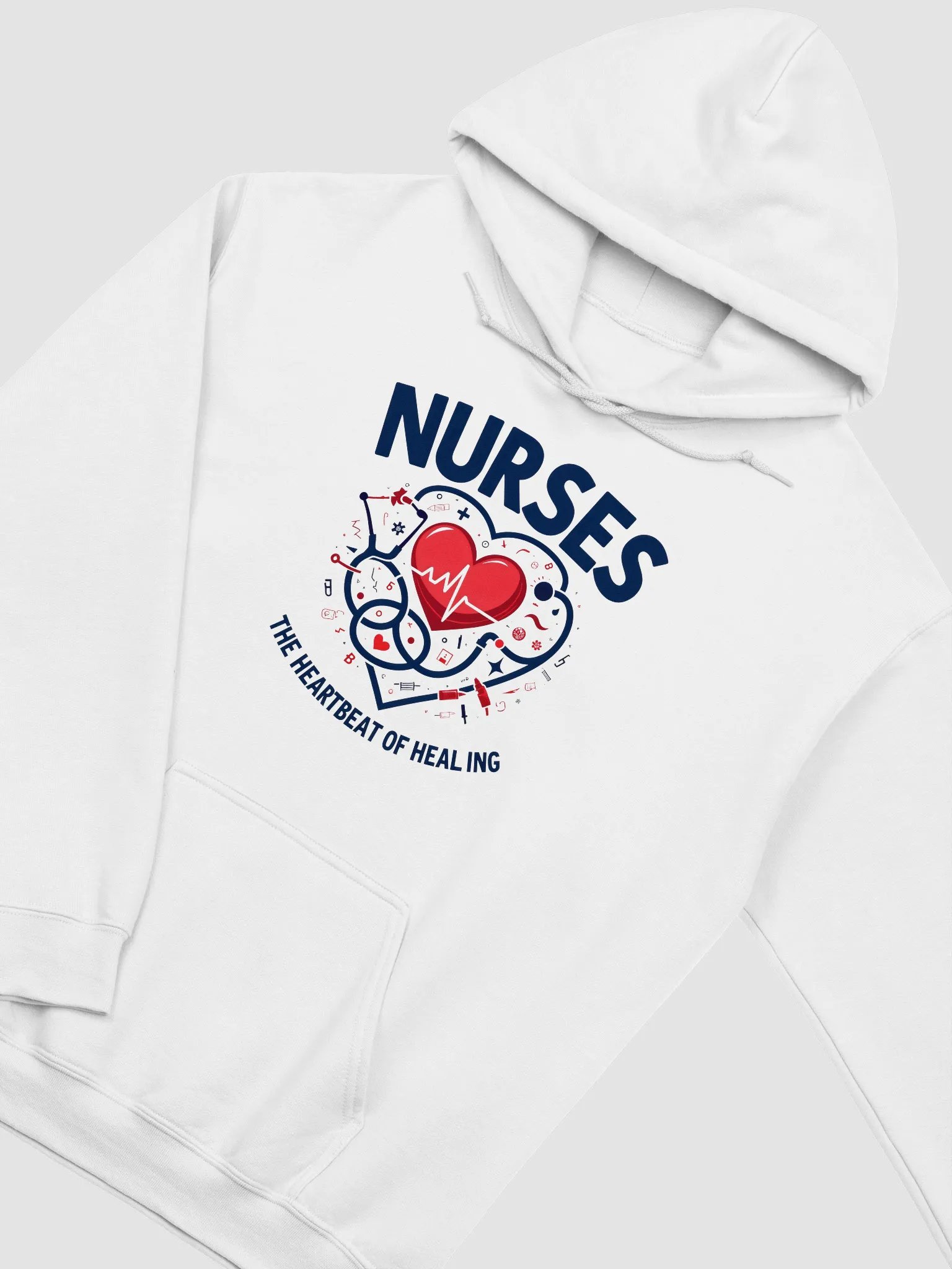 Heartbeat, Healing, stethoscope, nurses Hoodie product image (18)