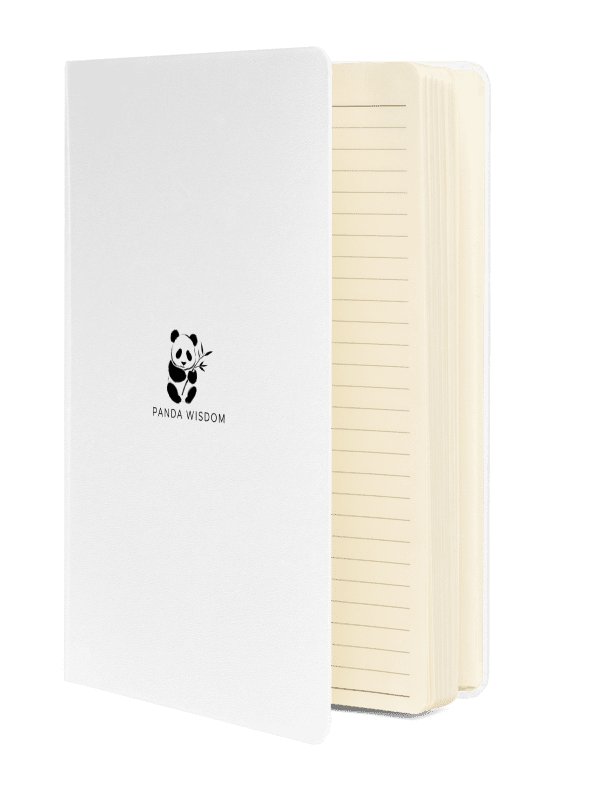 Panda Wisdom Hardcover Bound Notebook - Black on White product image (2)