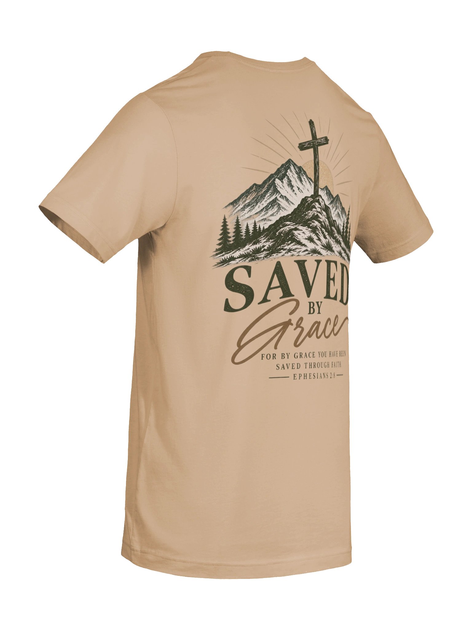 Saved by Grace Premium Unisex Supersoft T-Shirt – Ephesians 2:8 Christian Faith Tee product image (94)