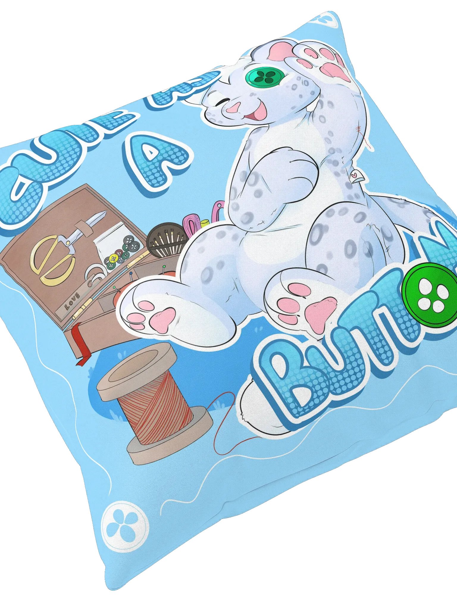 Cute As A Button Throw Pillow product image (4)