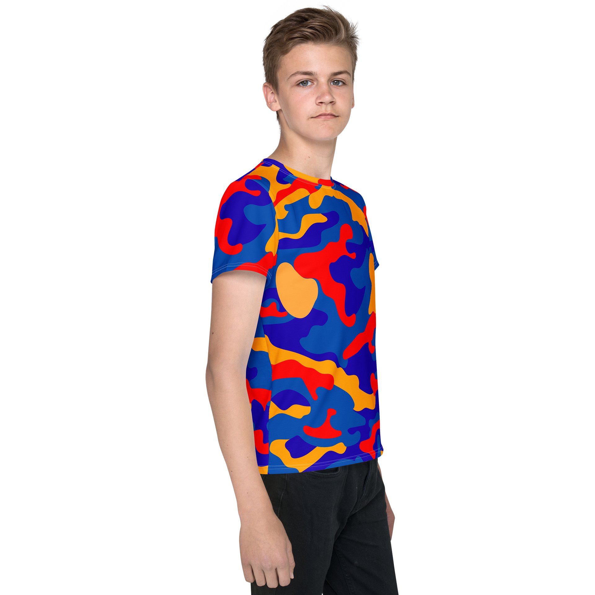 Kids Camo T-Shirt – Bold Multi-Color Graphic Tee product image (4)