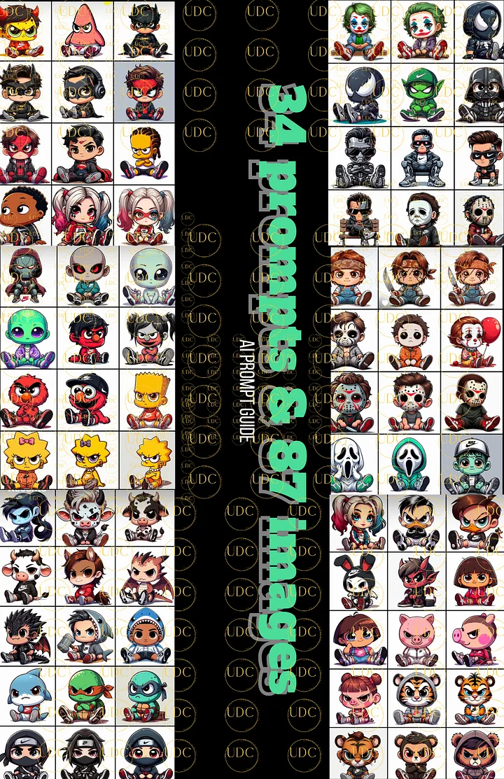 Baby Characters Angry Prompt Guide – 34 AI Prompts with 87 Images for Digital Art Creation & Design Inspiration product image (1)