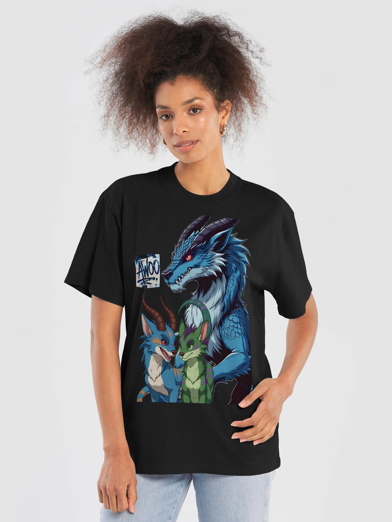 Dragonwolf Graffiti Oversized Tee product image (10)