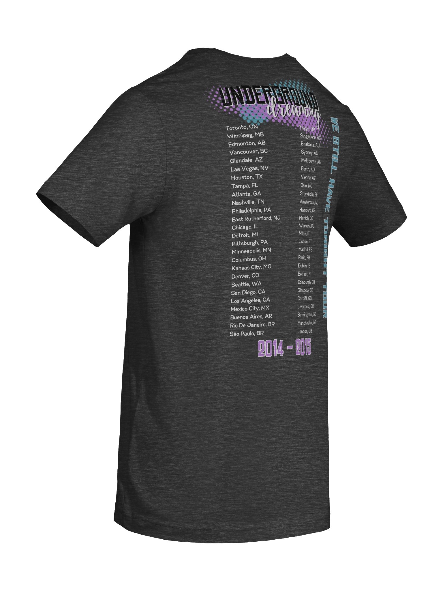 Underground Dreaming Tour T-Shirt (Dark Colours) product image (10)