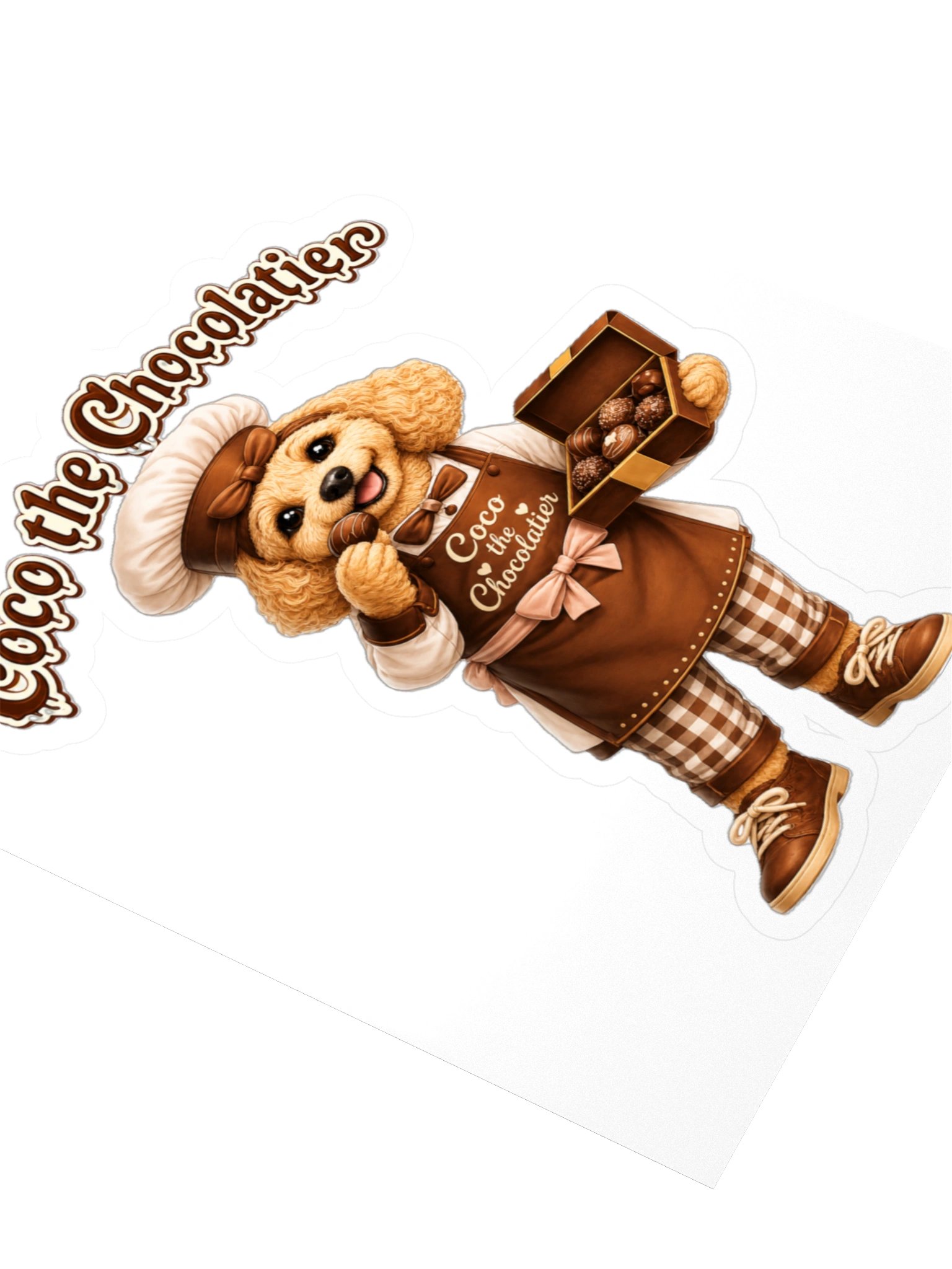 Coco the Chocolatier Dog Kiss Cut Sticker product image (3)