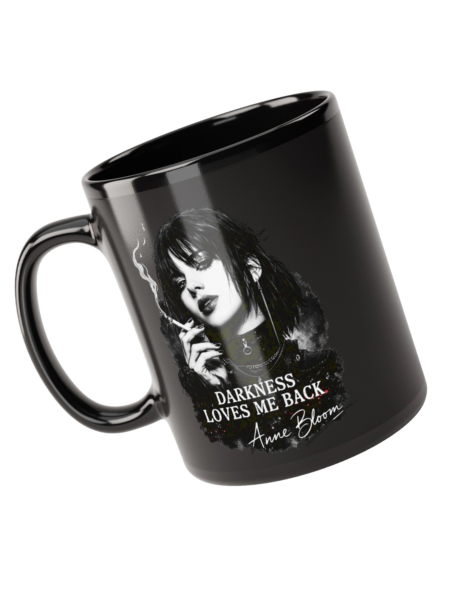 Black Glossy Mug - Darkness Loves Me Back product image (10)