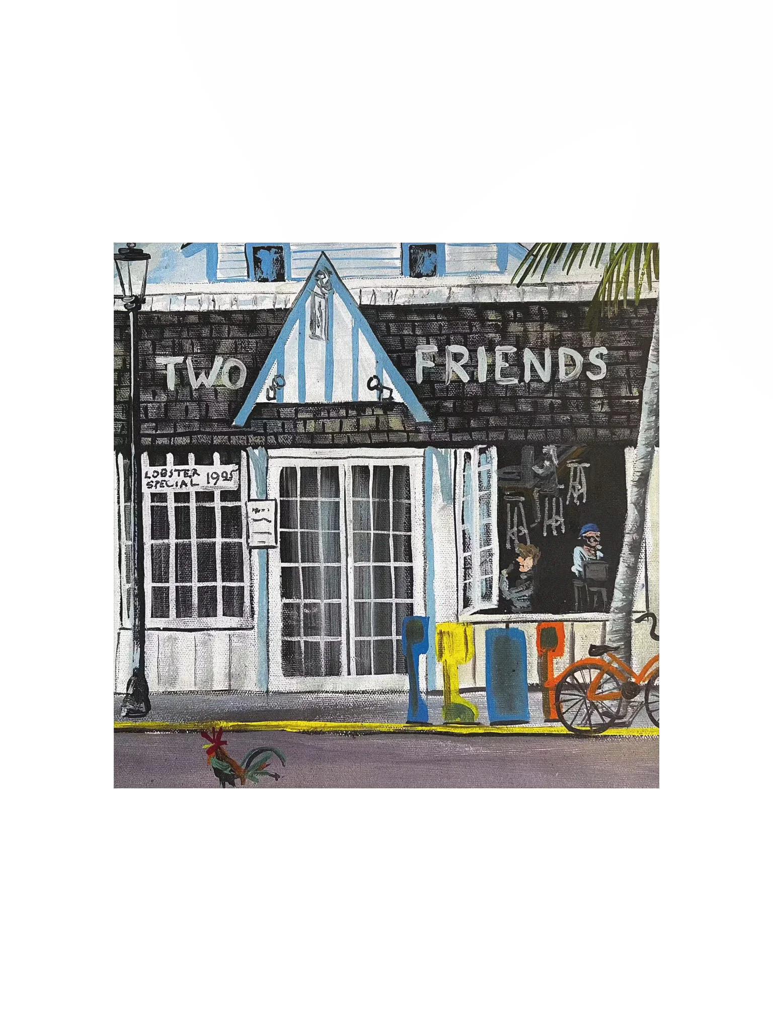 Rick Burnett Two Friends Karaoke Square Poster product image (1)