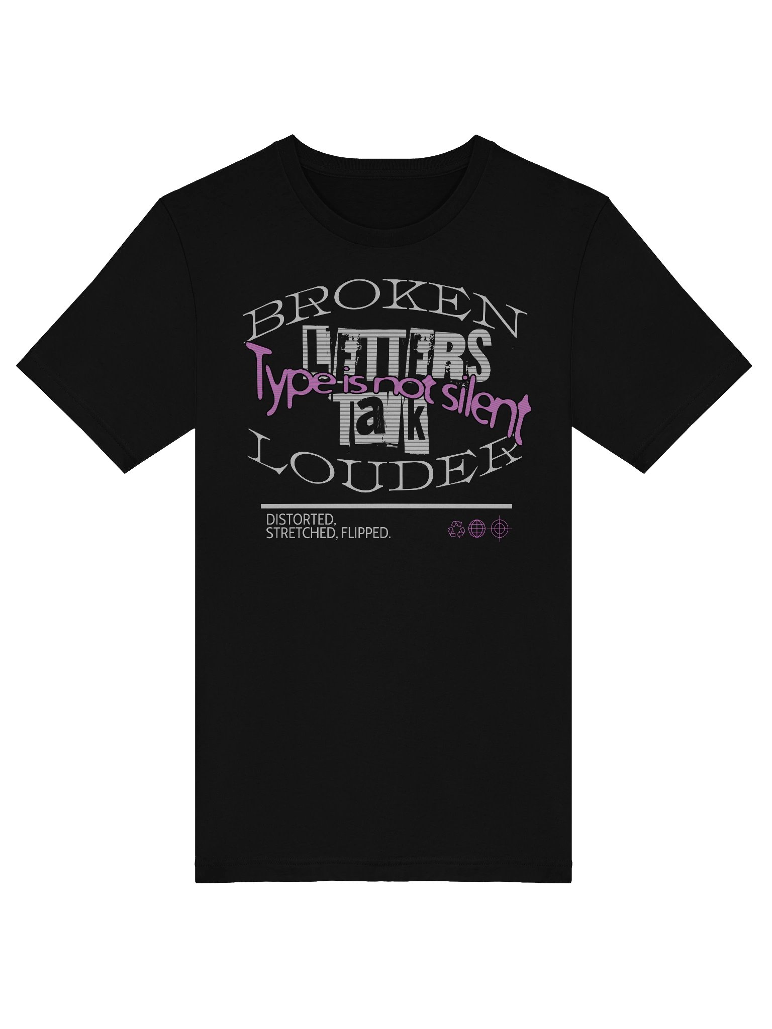 Bold and Stylish T-Shirt: The Broken Letters Talk Louder Tee product image (5)