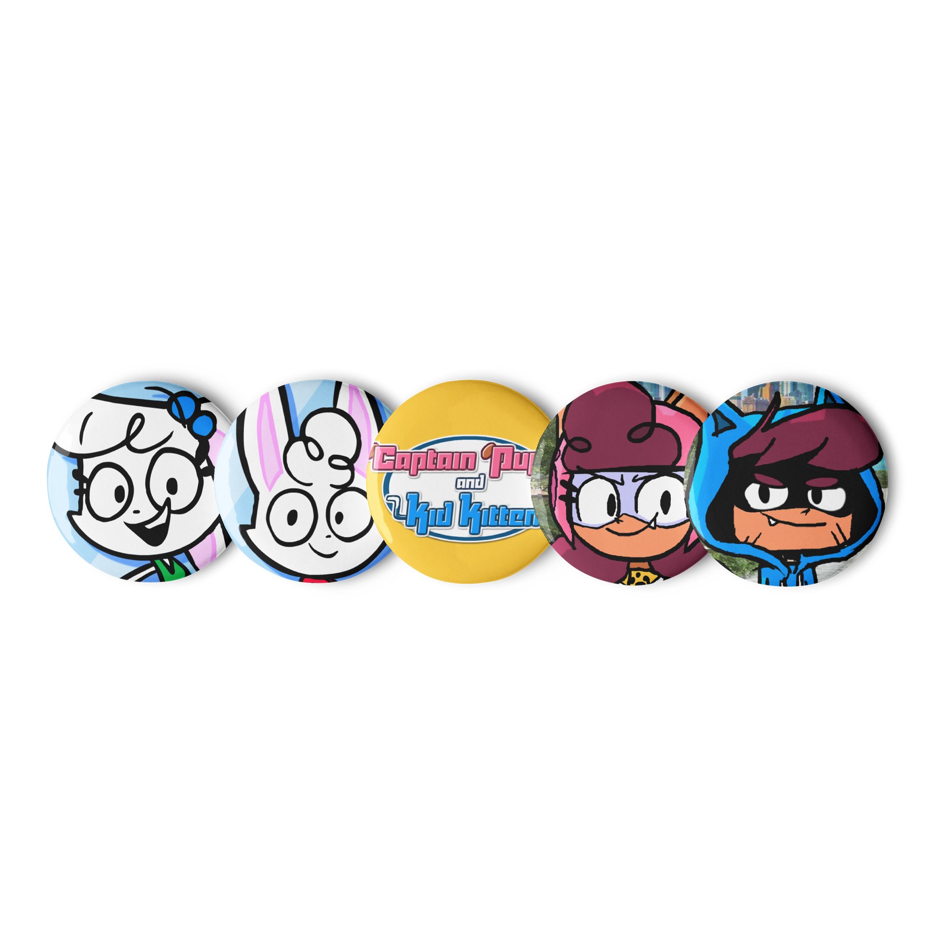 Captain Puppy and Kid Kitten + Belle and Bounce Pin Set product image (2)