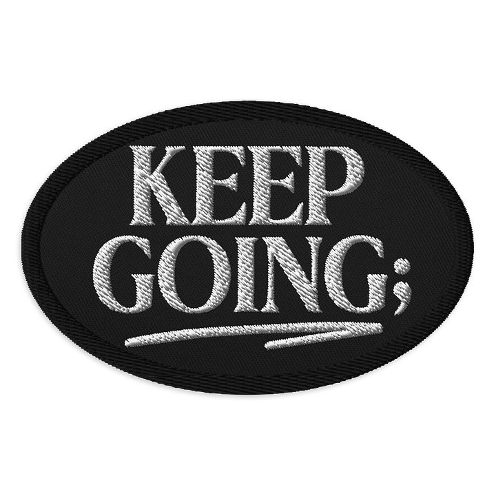 Keep Going Oval Embroidered Patch product image (1)