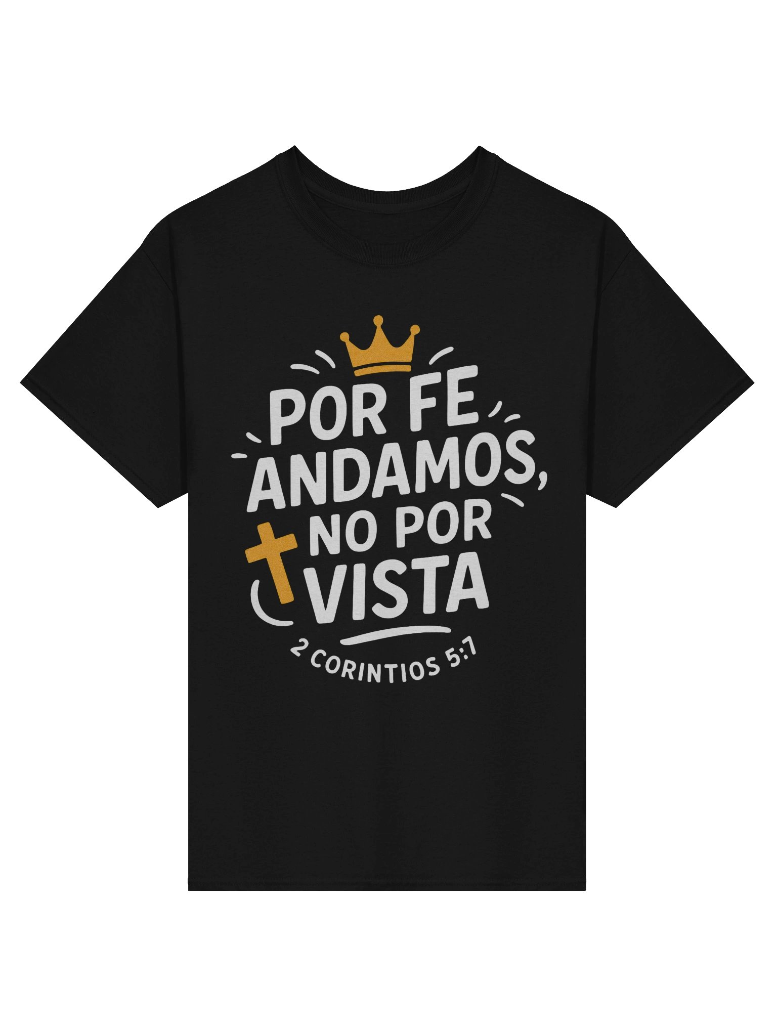 Camiseta Unisex Manga Corta | Por fe andamos no por vista product image (1)