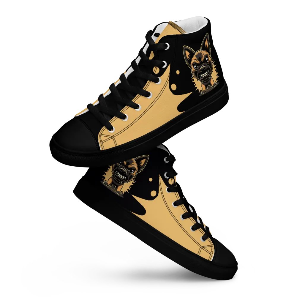 Belgian Malinois Angry Pup - Women's High Top Canvas Shoe product image (12)