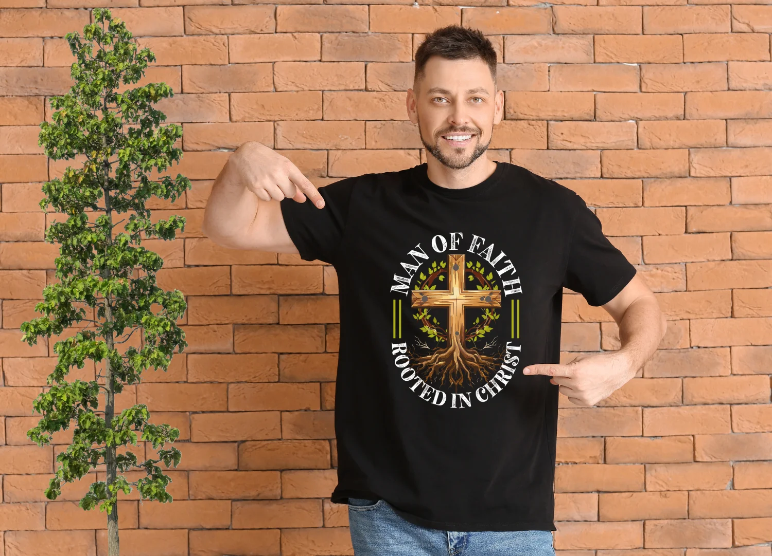 Man of Faith: Rooted in Christ T-Shirt product image (2)
