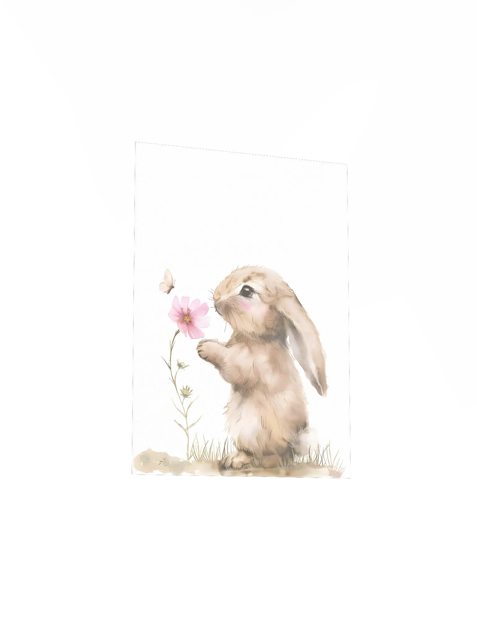 Watercolor Cute Bunny and Butterfly product image (4)