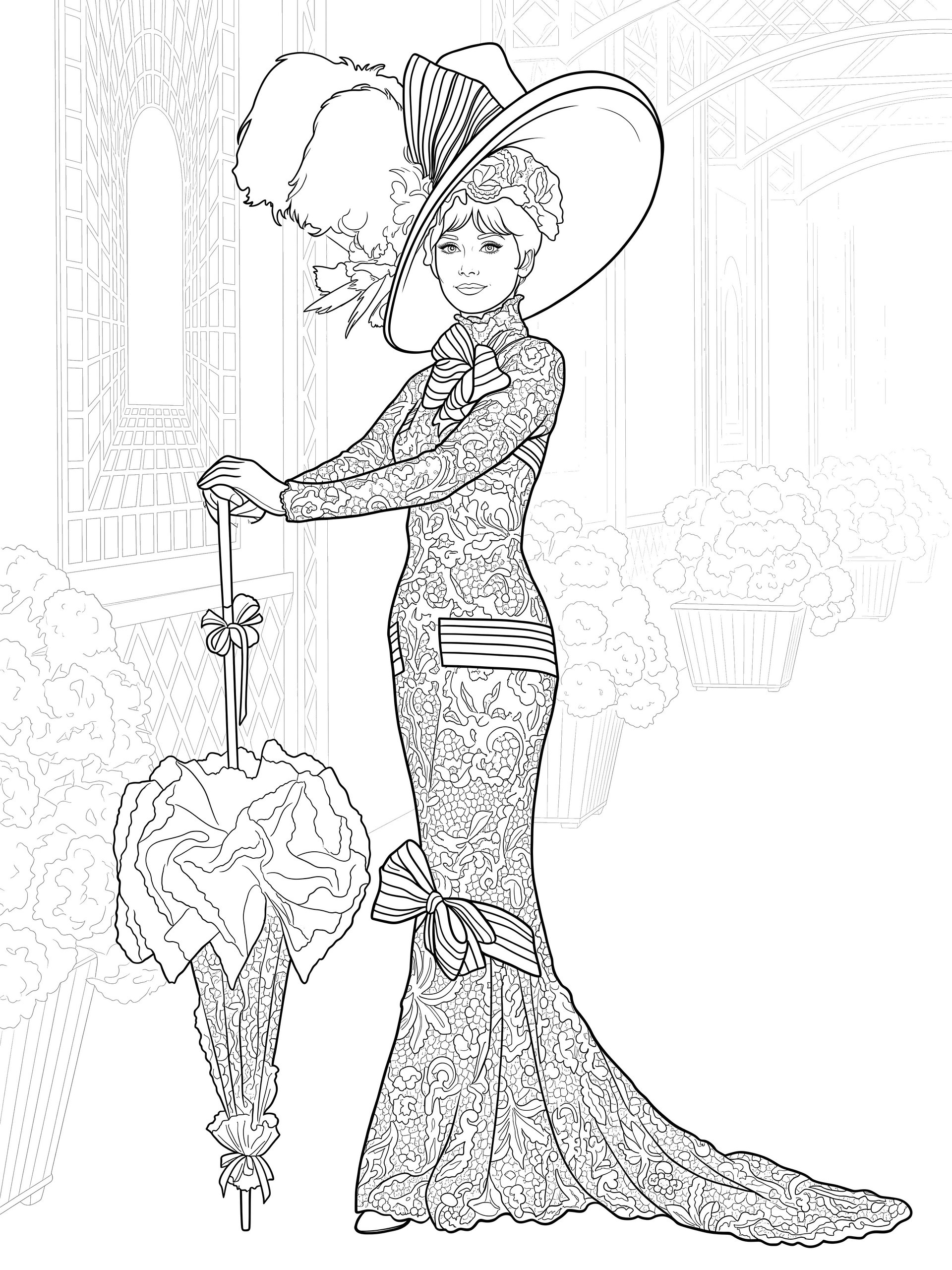Iconic Old Hollywood Dresses - Coloring eBook product image (6)