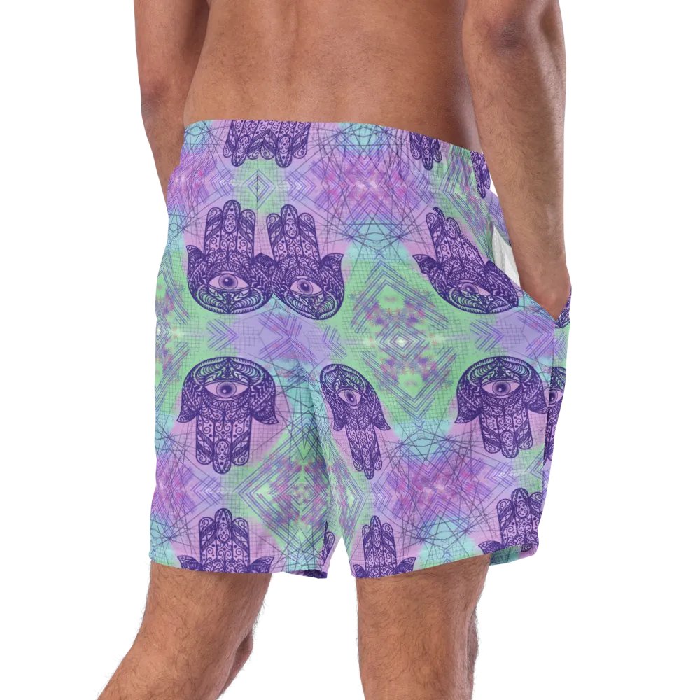 Mens Multicoloured Hamsa Hand Swim Shorts product image (2)