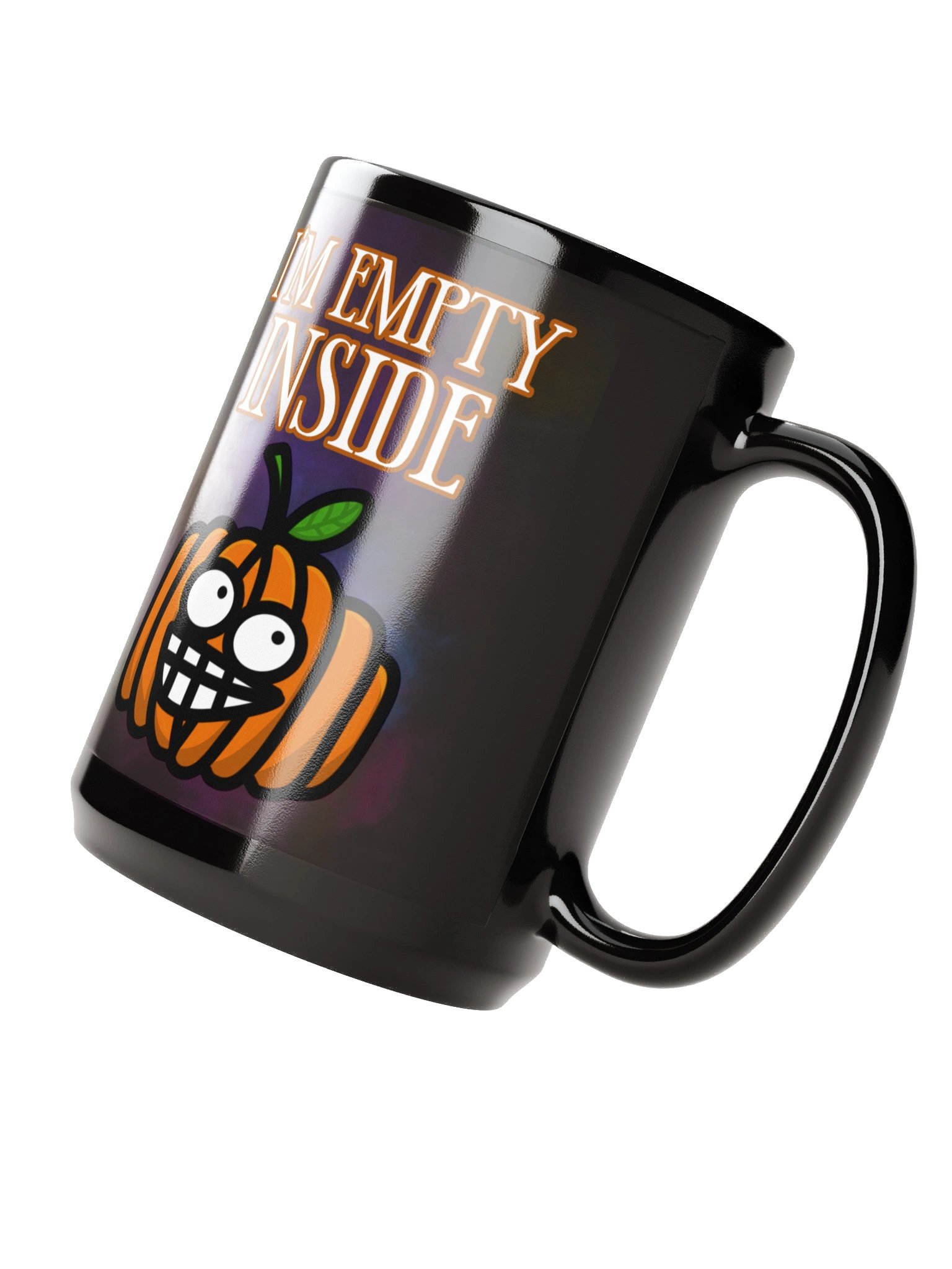 Empty Inside Hehe Pumpkin Black Mug (15oz) product image (6)