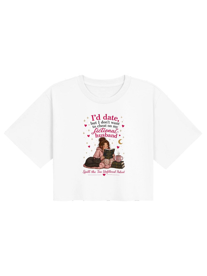 Fictional Husband Bookish Crop Tee product image (5)