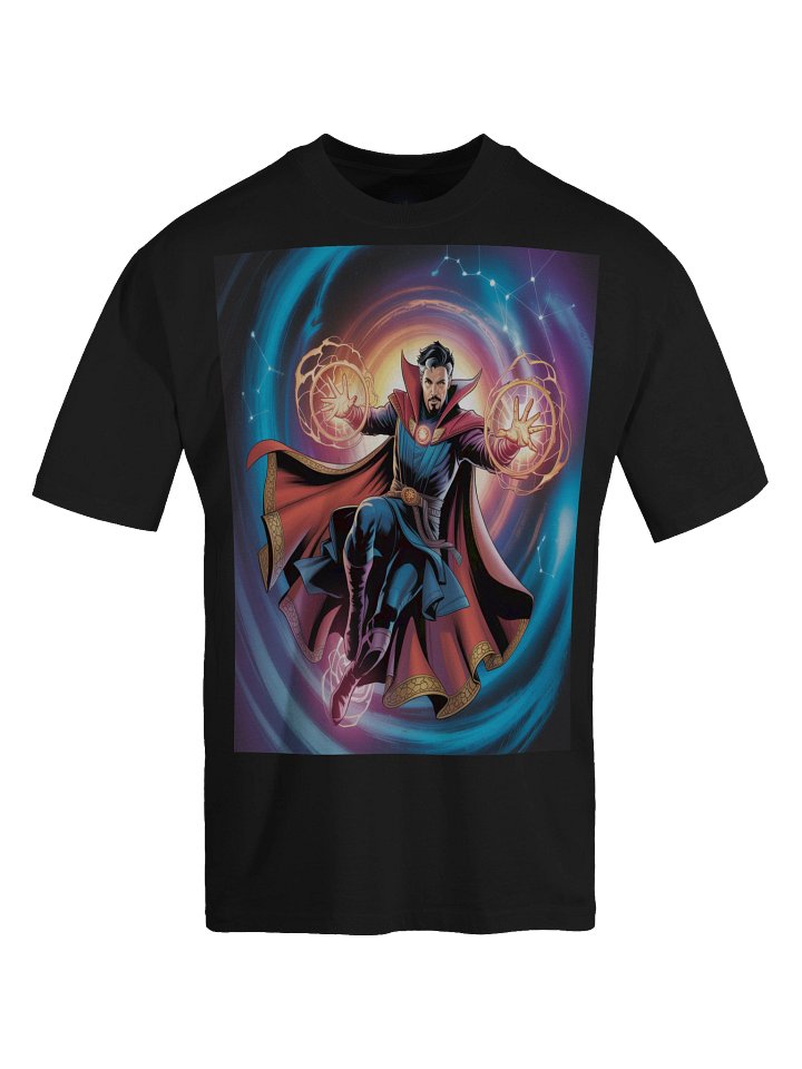 Doctor Strange Portal Swirl Oversized Faded T-Shirt – Mystic Mandala Eclipse product image (1)