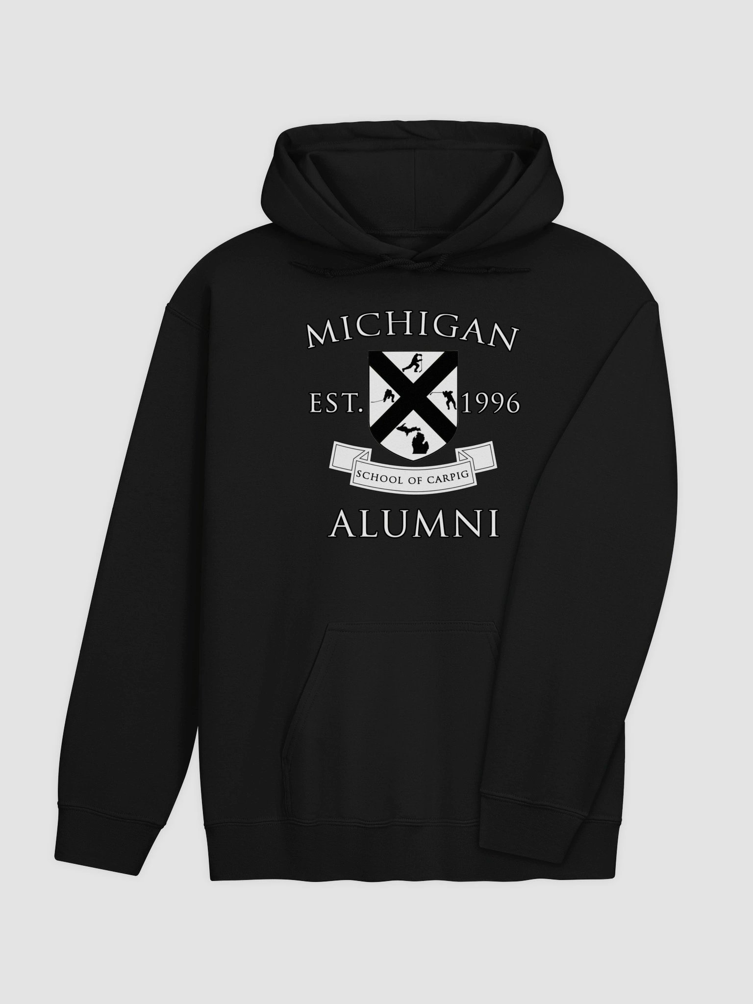 Michigan Alumni Hoodie (Black & White) product image (4)