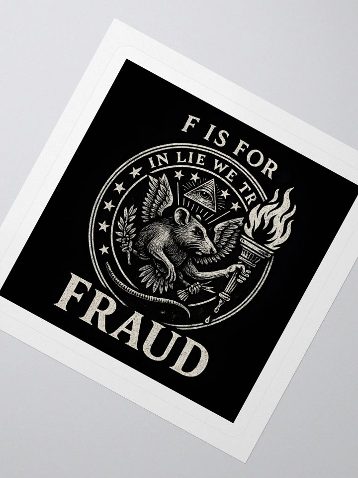 F is for fraud sticker by dark alphabet product image (2)