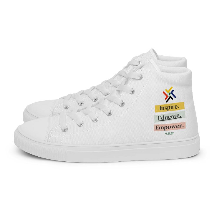 Inspire.Educate.Empower. Women's High Top Canvas Shoes product image (1)