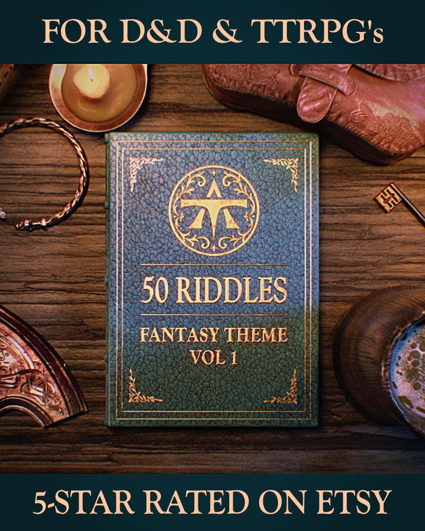 50 Fantasy Riddles Vol 1 – For D&D and TTRPG's product image (1)