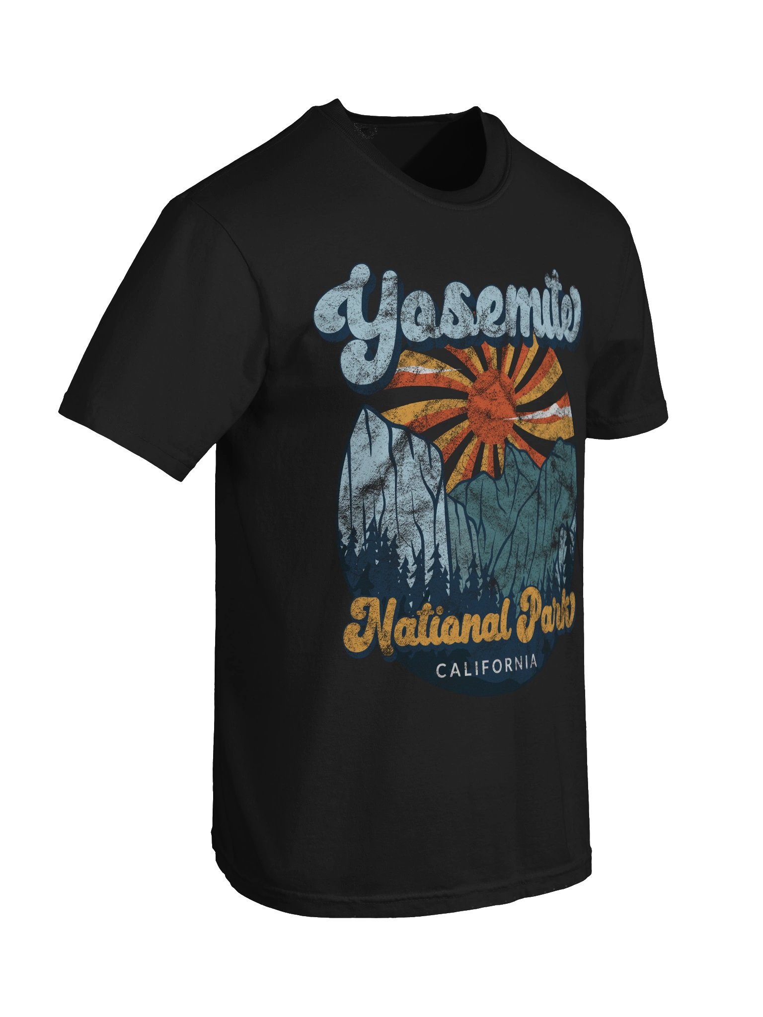 Yosemite National Park California Shirt – Vintage Sunset Mountain Landscape Retro Travel Tee product image (9)