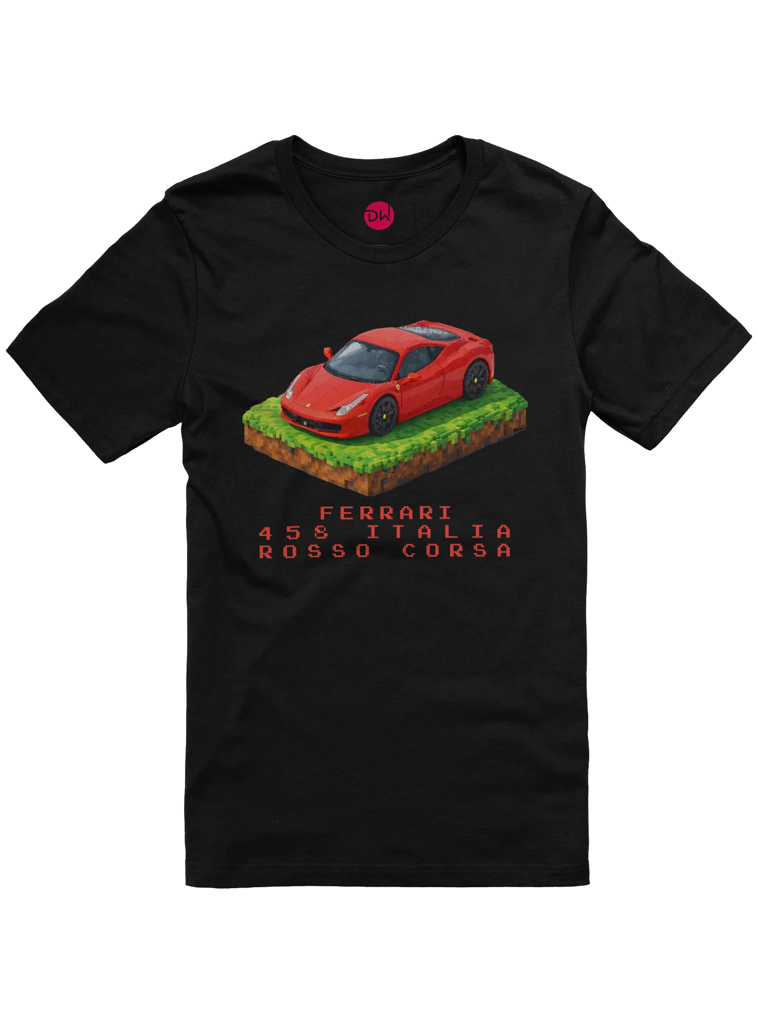 Rosso Corsa Red Ferrari 458 Italia Shirt (Pixel, Retro, Minecraft) product image (1)