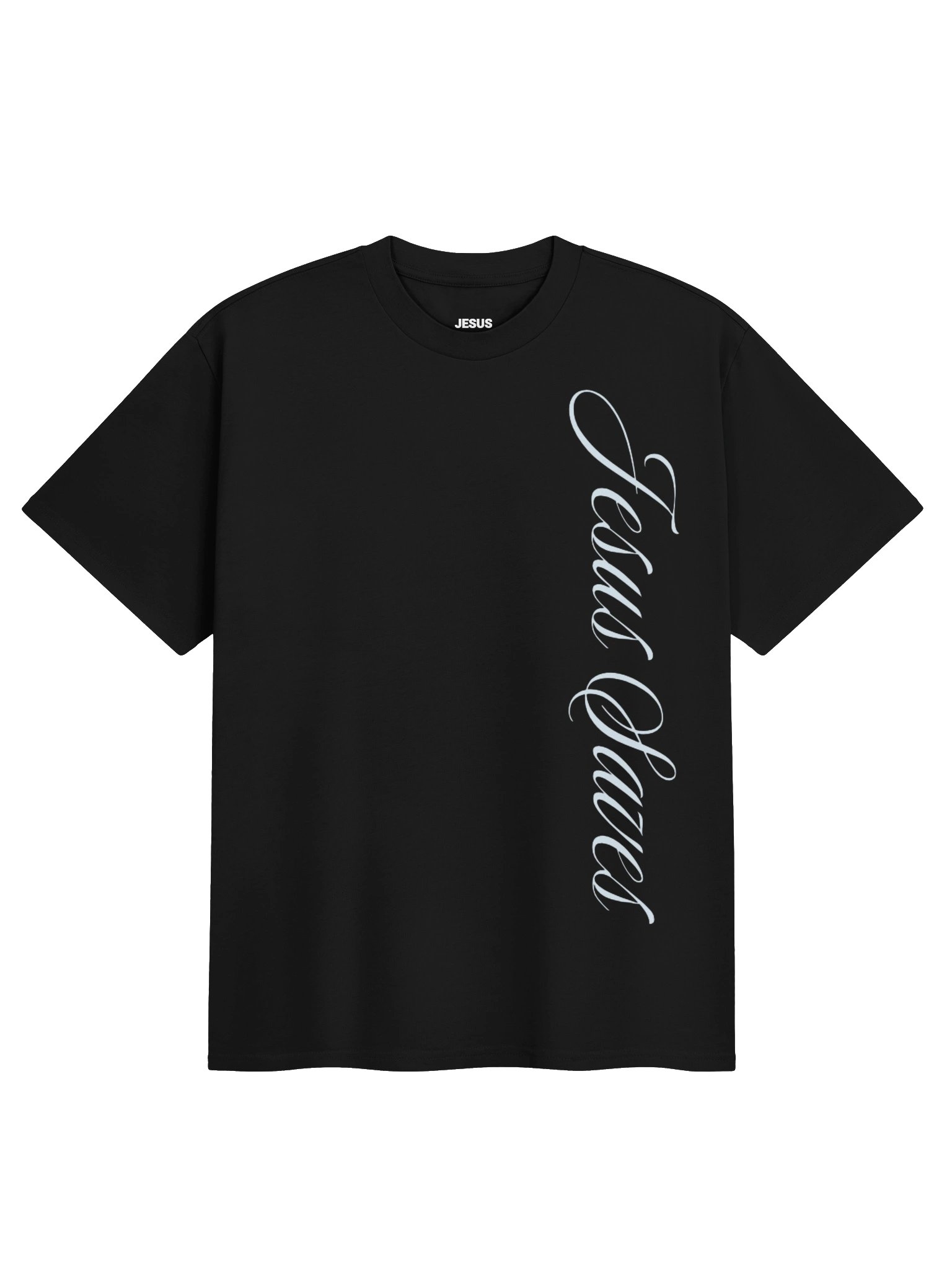 jesus saves cursive tee - baby blue product image (1)