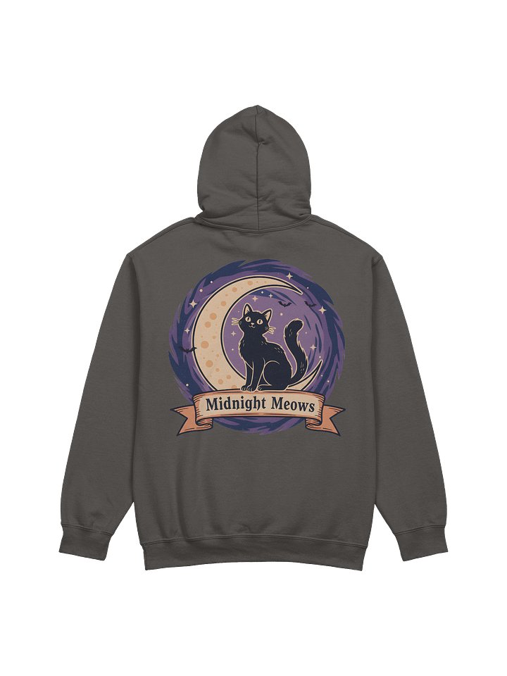 Midnight Meows Halloween Hoodie – Black Cat & Moon Sweatshirt for Spooky Season Outfits product image (18)