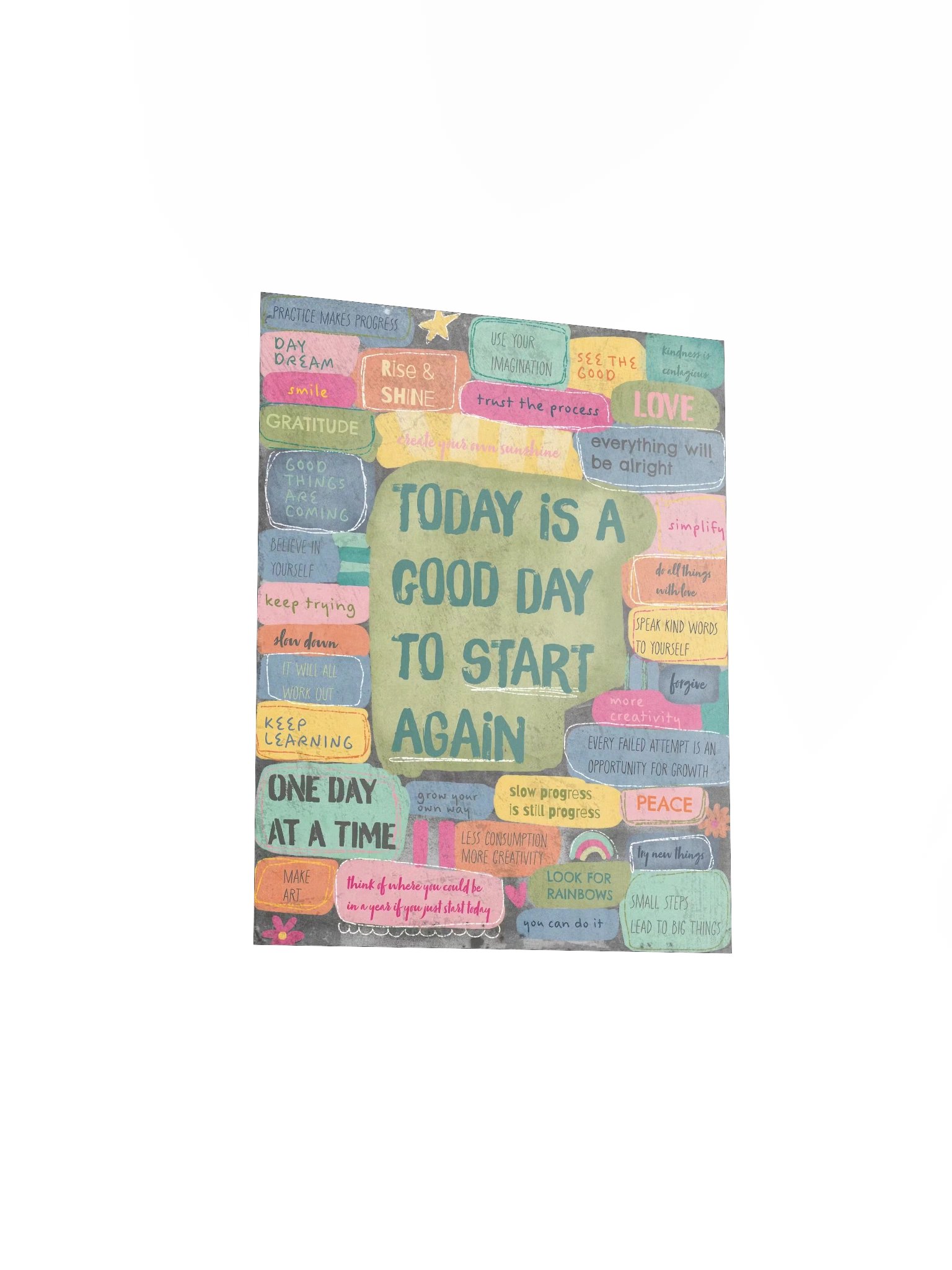 Today is a Good Day to Start Again - Encouraging Wall Art product image (4)