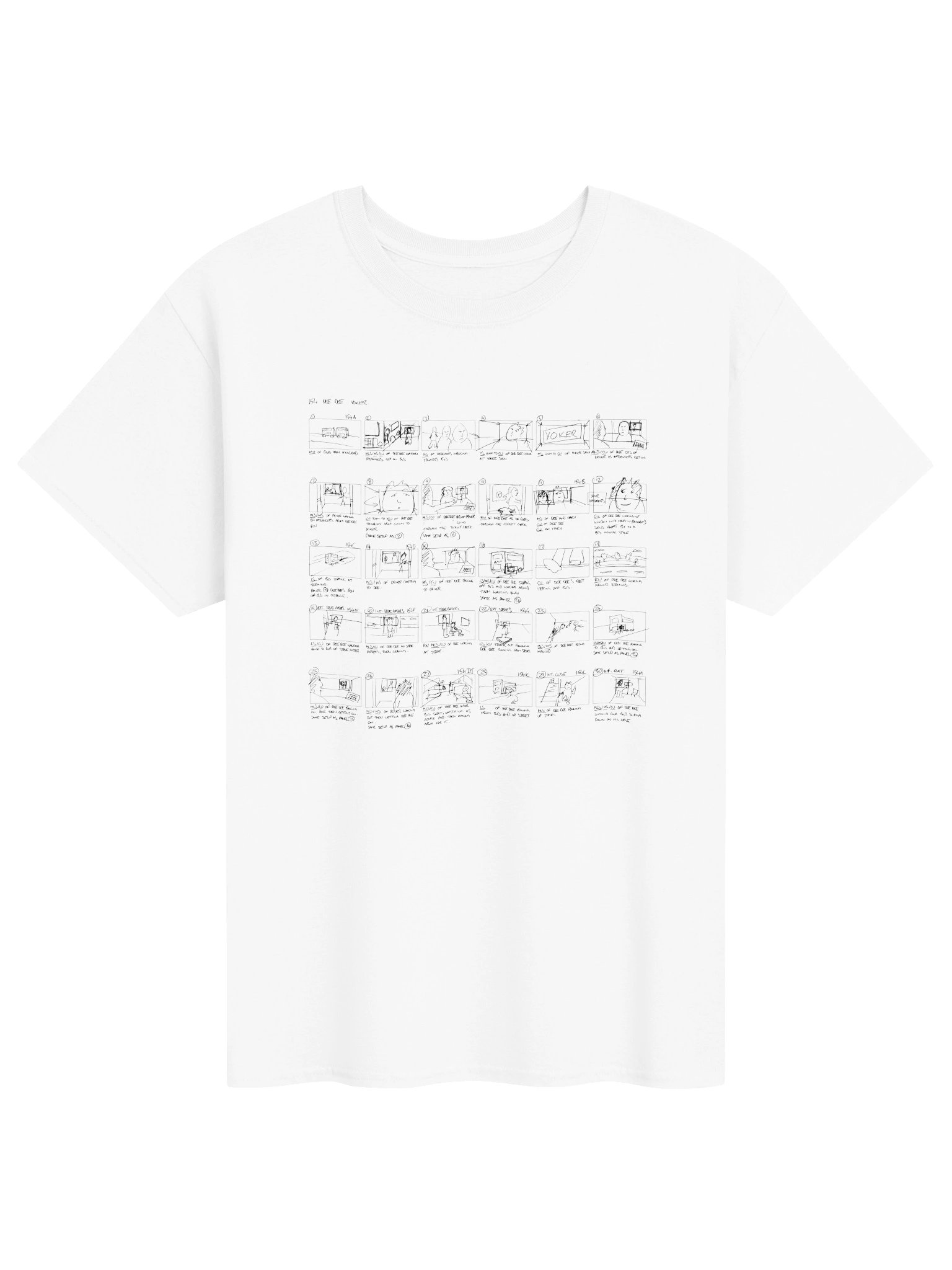 Yoker Storyboard (Black Lines) Heavyweight T-Shirt product image (2)