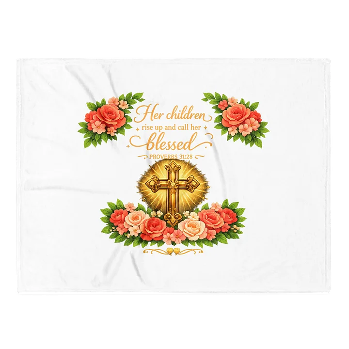 Blessed Hallelujah Cross Throw Blanket product image (1)