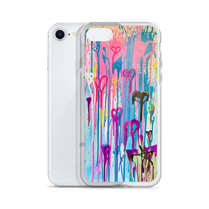 Dripping Hearts iPhone® Case Clear product image (2)